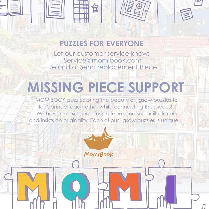 MOMIBOOK Puzzles for Adults 1000 Piece Jigsaw Puzzles of Wonderful! A Big Family - Image 7