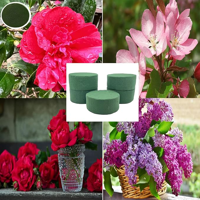 5 Pcs Floral Foam, Dry Wet Floral Foam Bricks Round - Image 5
