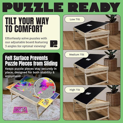 Puzzle Ready Puzzle Table with Drawers - Image 2