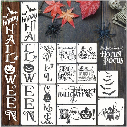 Halloween Stencils for Painting on Wood Door Sign Reusable Large Holiday - Image 8