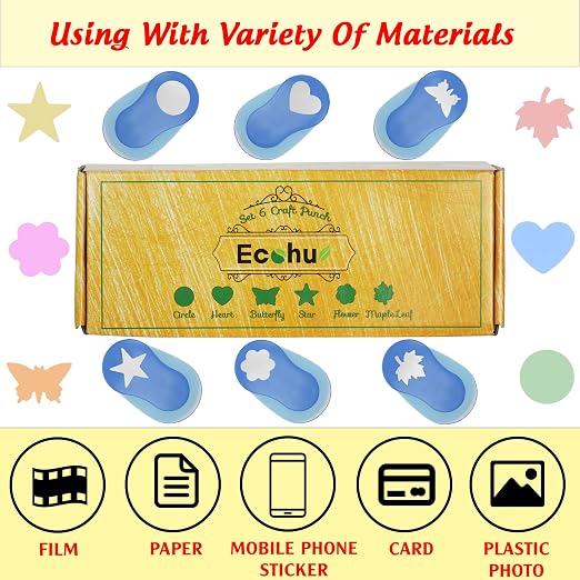 Set 6 Craft Hole Punch 1-inch, Craft Punchers - Image 3