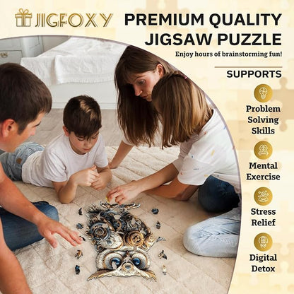 Jigfoxy Wooden Puzzles for Adults, Mechanical Owl Wood Puzzles Adult, Unique - Image 3