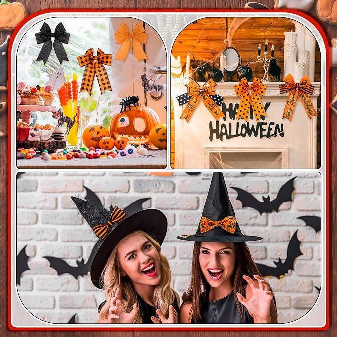 12 Rolls Halloween Wired Edge Ribbon - Image 5
