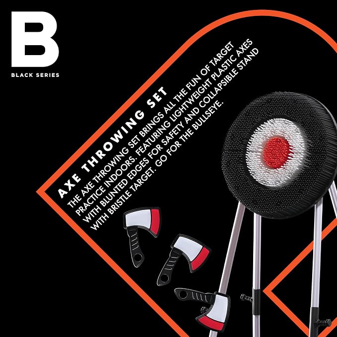 Black Series Axe Throwing Set – Indoor & Outdoor Party Game| Safe Plastic - Image 4