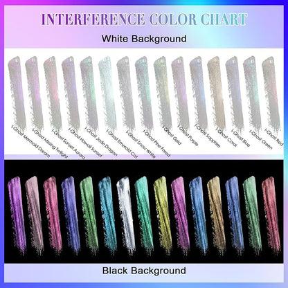 Matio Interference Mica Powder, 1.06oz/ 30g Sunset Aurora Chrome Powder - Image 3