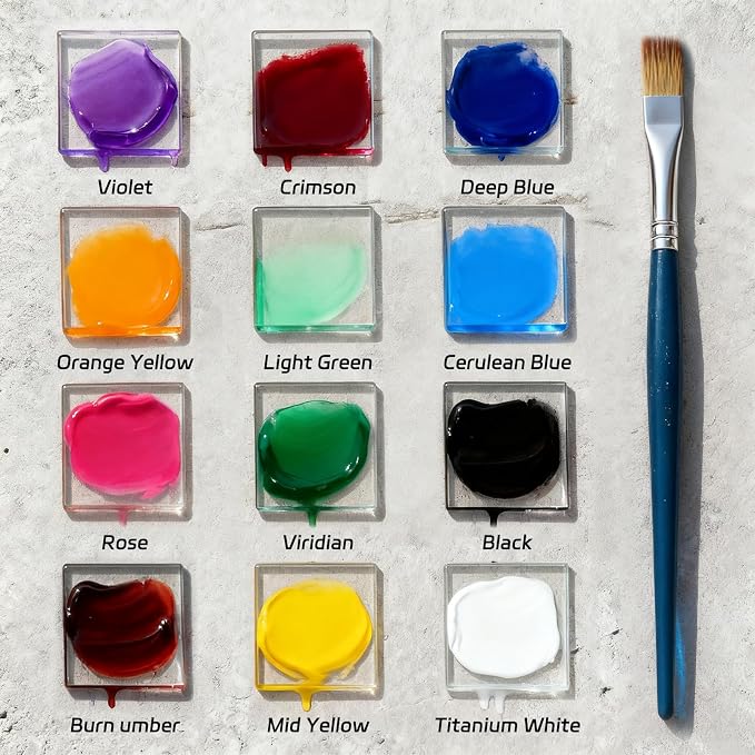 Magicdo Glass Paint Stained Transparent Glass Window Paint Set Great - Image 2