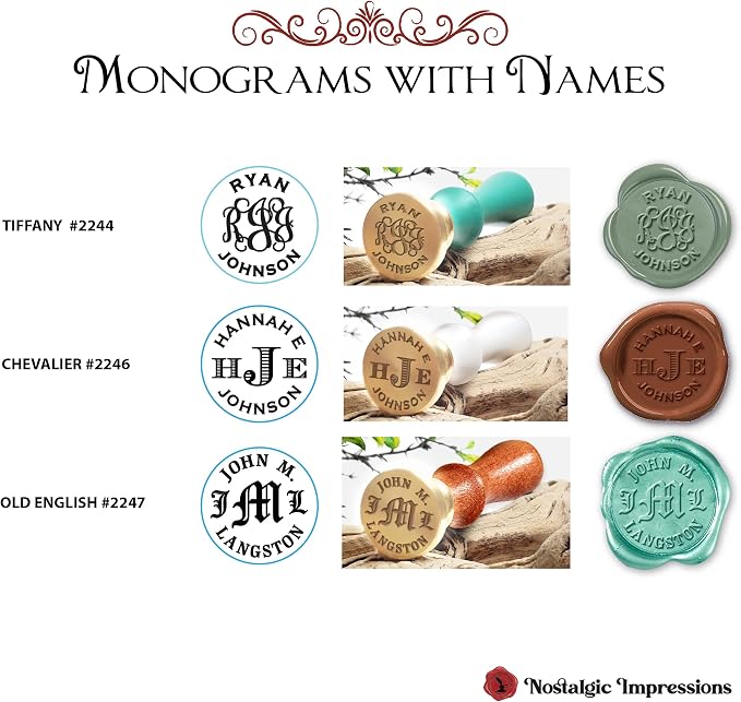 Custom Wax Seal Stamp Kit with Your Monogram & Name-Multiple Font Options-USA - Image 3