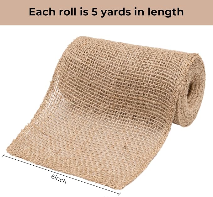 Natural Burlap Fabric Roll 10 Yards - Image 3