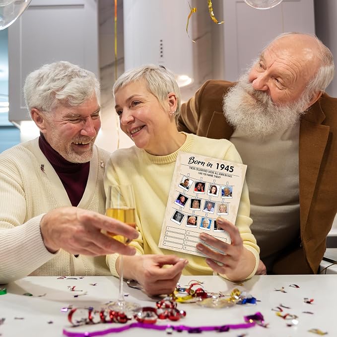 80th Birthday Party Games, Born in 1945 Games Bundle, Birthday Party Supplies - Image 3