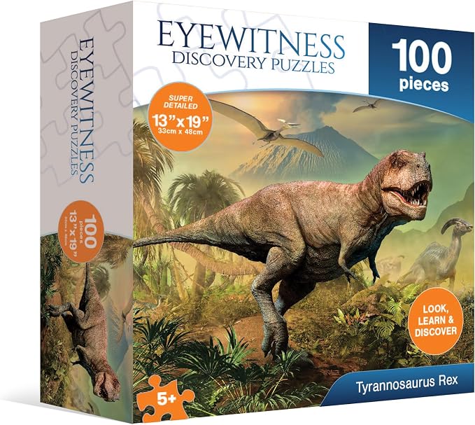 Eyewitness Discovery Puzzle T-Rex Dinosaur, 100 Piece Jigsaw by EyewitnessDiscoveryPuzzles