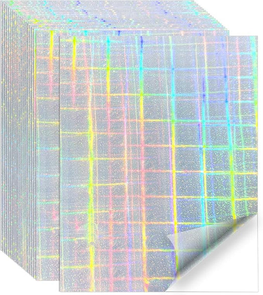 Printable Sticker Paper, 20 Sheets Printable Holographic Sticker Paper by Unknown