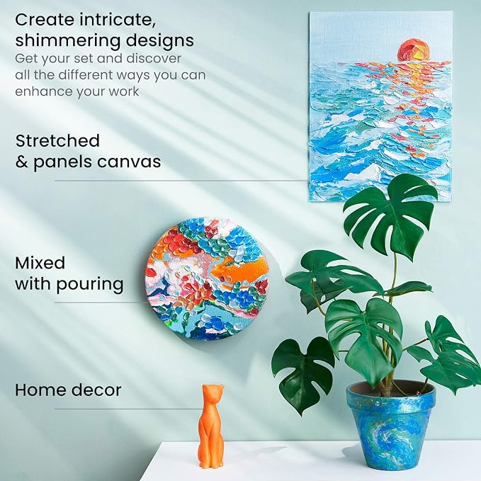 Arteza Metallic Acrylic Paint, Rich Pigments, Non Fading, Non Toxic Paints - Image 5