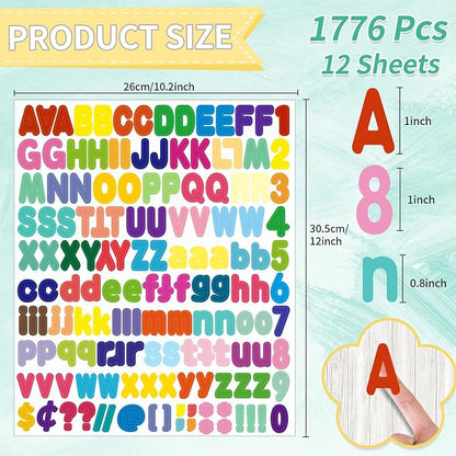Alphabet Sticker, Self Adhesive Vinyl Letter Stickers Mailbox Numbers, Self - Image 2