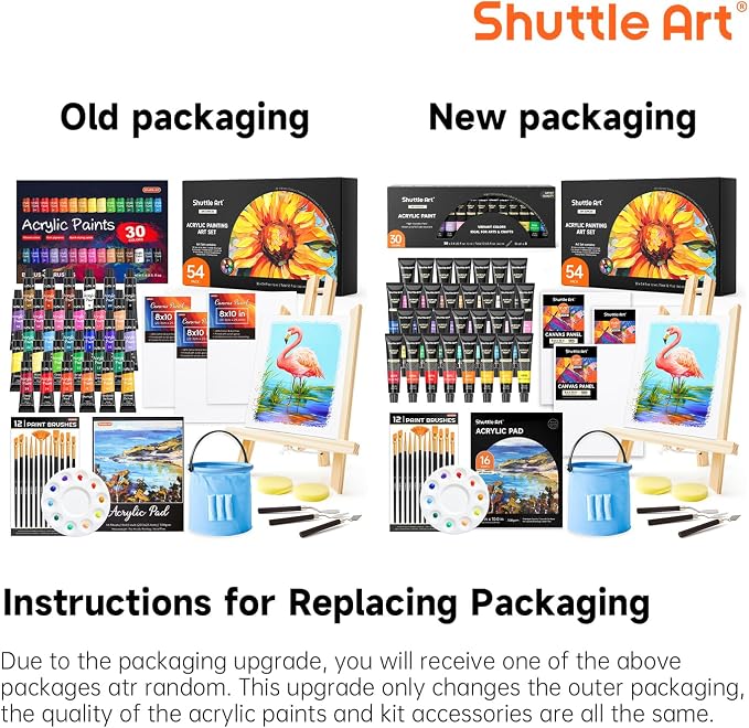 Shuttle Art 54 Pack Acrylic Paint Set, Acrylic Painting Set - Image 2