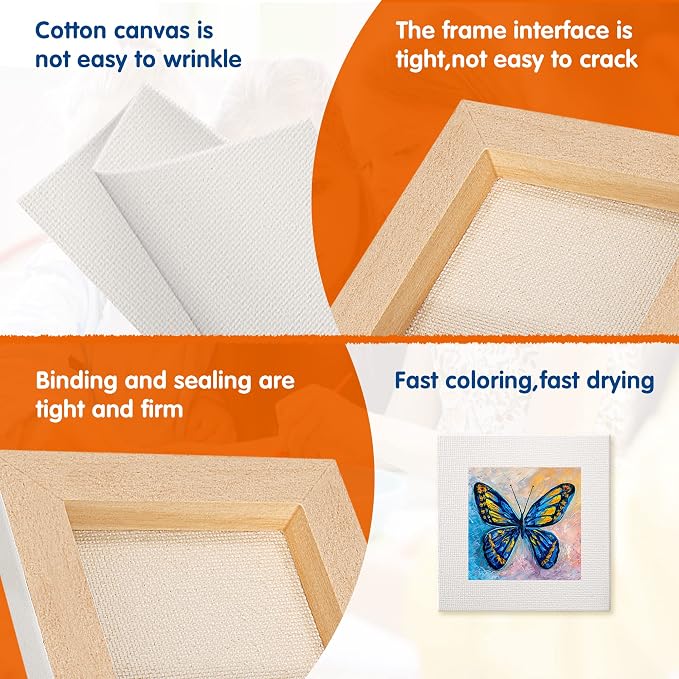 FIXSMITH Mini Stretched Canvas for Painting - Image 3