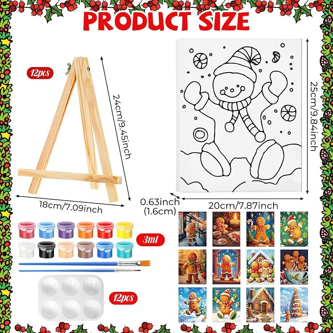 Zhanmai 12 Pack Pre Drawn Canvas - Image 2