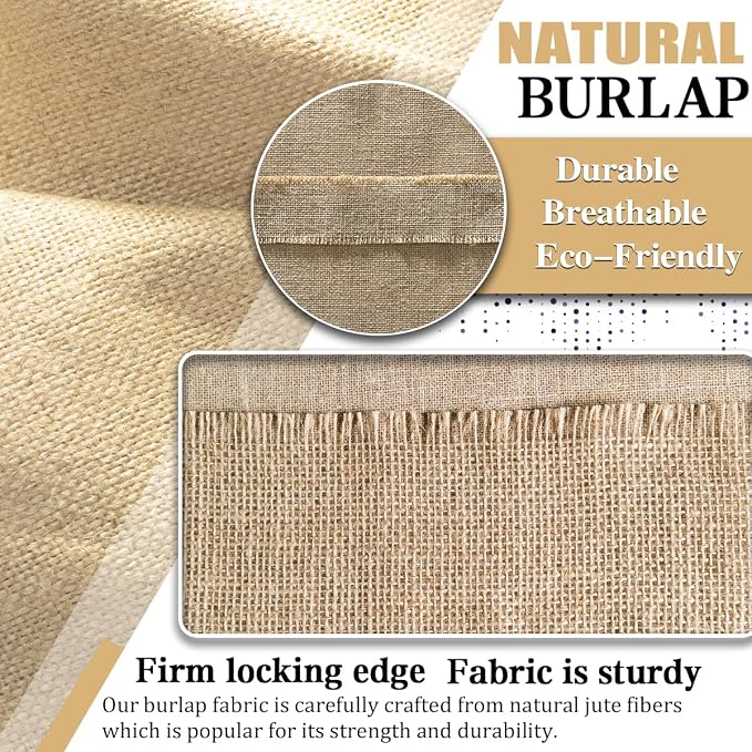 Burlap Fabric Roll, Table Runner, Landscaping, Plants & Tree Covering - Image 3