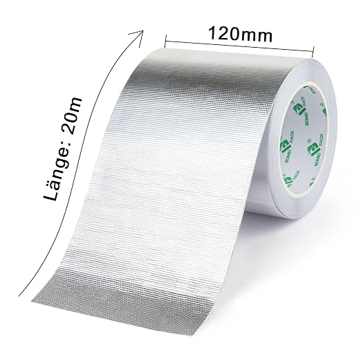 BOMEI PACK Adhesive Aluminum Foil Heat Shield Tape Barrier, Fiberglass Thermal - Image 2