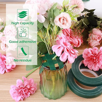 GLAMFIELDS Floral Tape Green, Flower Wrap Adhesive Waterproof Tape - Image 3
