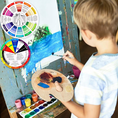 4 Pcs Color Wheel, Paint Mixing Learning Guide Art Class Teaching Tool - Image 6