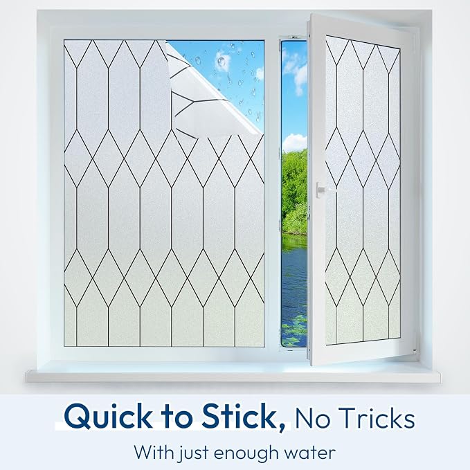 rabbitgoo Window Privacy Film for Glass Windows, Frosted Glass Cling - Image 3