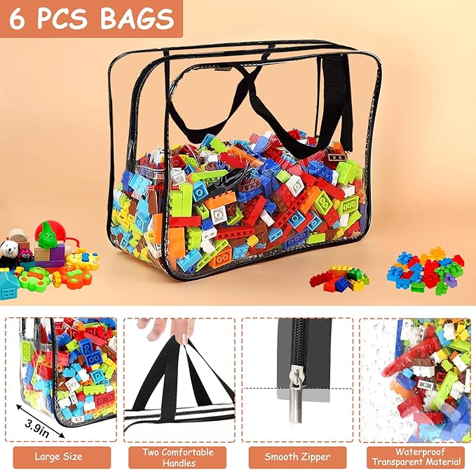 6 Packs Large Toy Storage Bags - Image 3