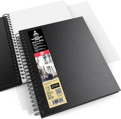 ARTEZA Watercolor Sketchbook 2-Pack, 64 Pages Each, 9x12 Inches – Spiral-Bound - Image 5