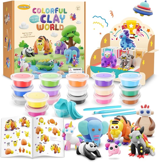 Drama Planet Air Dry Clay Kit for Kids by DramaPlanet