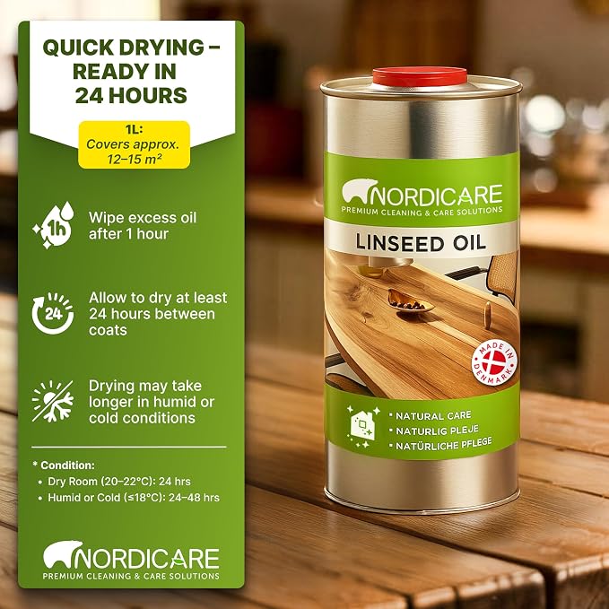 Nordicare Linseed Oil for Wood Protection I Linseed Oil Varnish Wood Oil for - Image 6