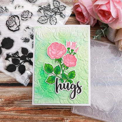BAOFALI 3D Embossing Folder for Card Making, Floral Pattern Clear Plastic - Image 7