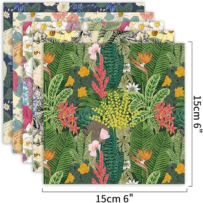 Origami Paper Kit 100 Sheets 6 Inch Square Double Sided Color 20 Vivid Colors - Image 3