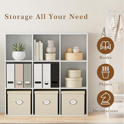 Wooden Storage Organizer with Closed Back Panel, 11in Cube Shelf Opening - Image 4