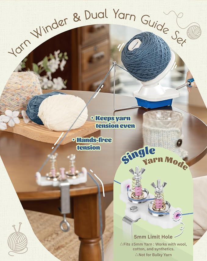 Adhafera Yarn Winder with Guide, Yarn Ball Winder - Image 3