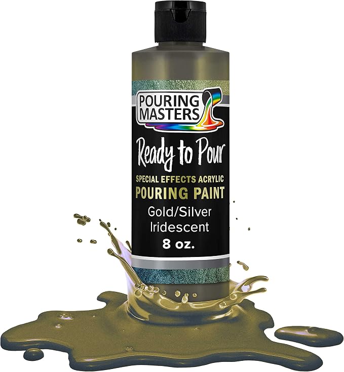Pouring Masters Gold/Silver Iridescent Special Effects Acrylic Pouring Paint by USArtSupply