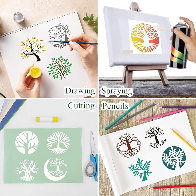 Small Stencils for Painting on Wood Reusable, 3 Inch Reusable Stencil for Craft - Image 7