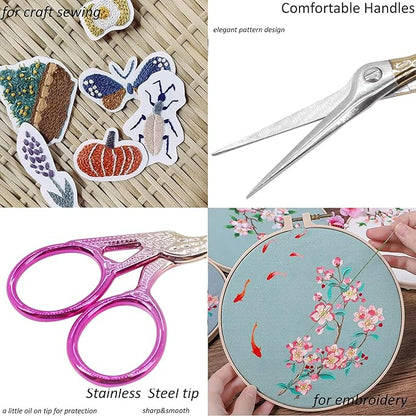 BIHRTC 3.6 Inch Embroidery Scissors Stainless Steel Sharp Tip Scissors - Image 7