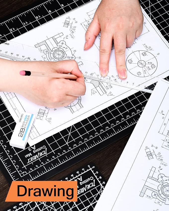 Density-upgraded 9"x12" Self Healing Cutting Mat, Idemeet Rotary Sewing Mat - Image 5
