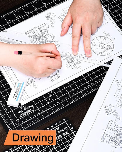 Density-upgraded 9"x12" Self Healing Cutting Mat, Idemeet Rotary Sewing Mat - Image 5