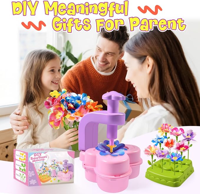 GPPNKC Flower Bouquet Craft Kit DIY Arts and Crafts Toddler Toys Flowers Market - Image 5