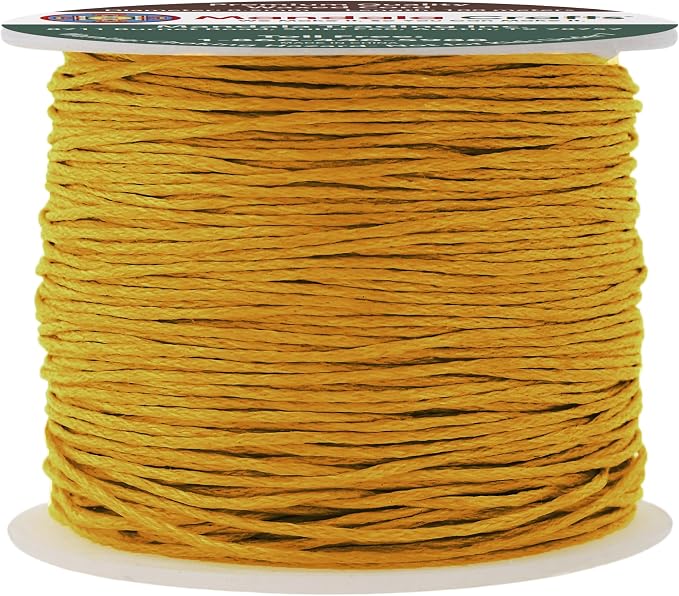 Mandala Crafts 0.5mm 109 Yards Dark Goldenrod Cotton Waxed Cord by MandalaCrafts
