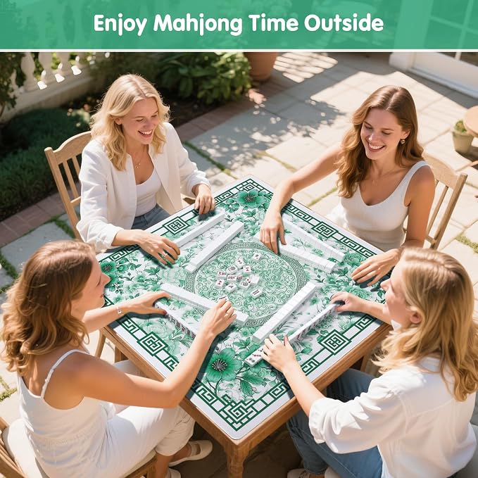 Mahjong Mat for Table 33x33 Inch, Noise-Reducing American Mahjong Mat, Mahjong - Image 7