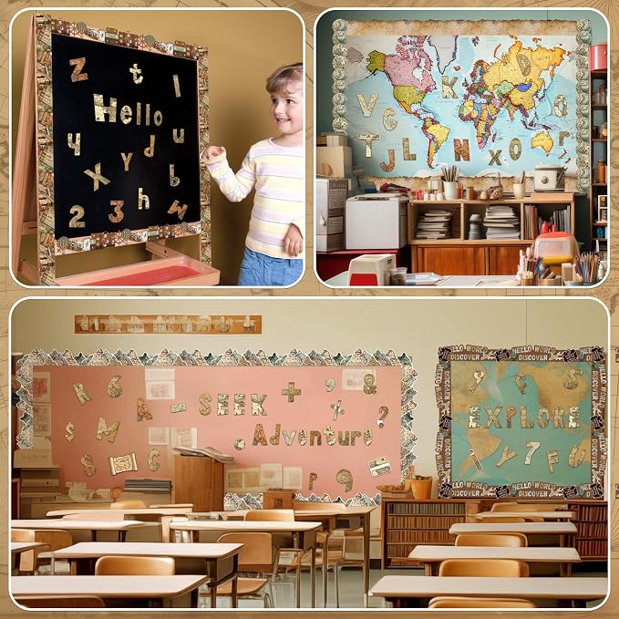 221 Pcs Bulletin Board Letters Round Alphabet Number Punctuation Symbol Combo - Image 6