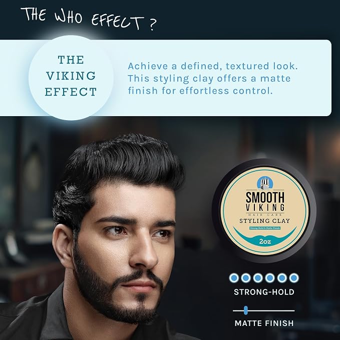 Smooth Viking Hair Clay for Men - Image 2