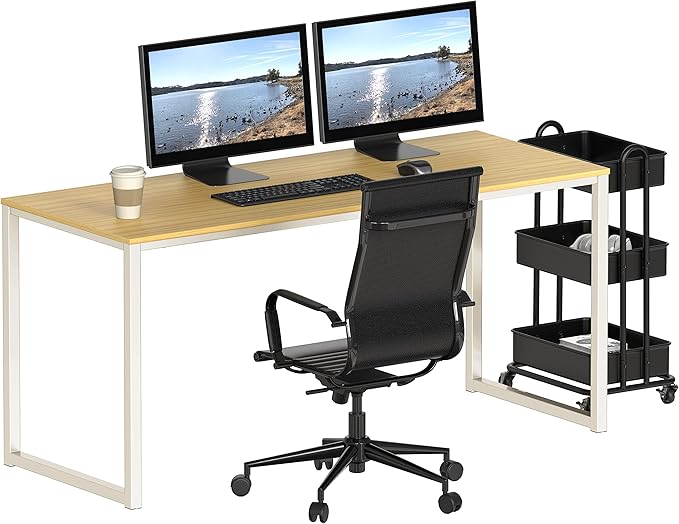 SHW Mission 55-Inch Home Office Computer Desk - Image 6