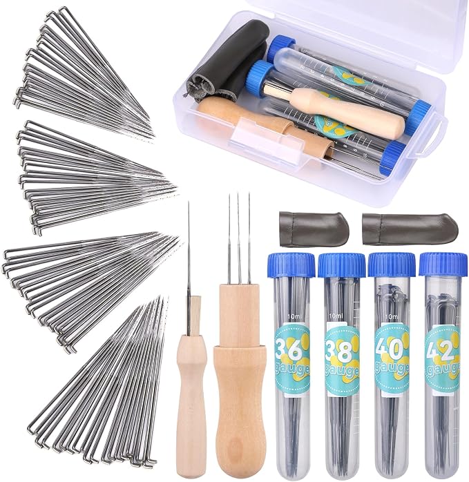 82PCS Needle Felting Tools, Needle Felting Needles, 4 Sizes Felting Needles by yizzvb