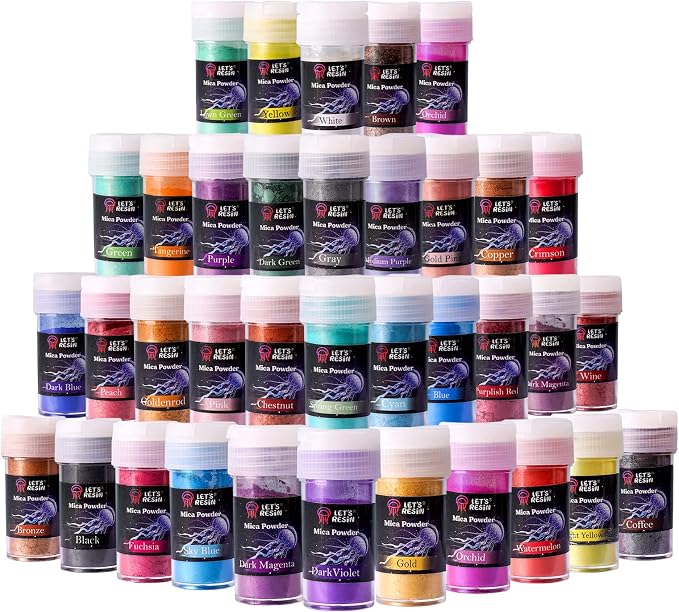 LET'S RESIN 36 Colors Mica Powder, Mica Pigment Powder by LETSRESIN