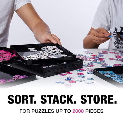 8 Black Puzzle Sorting Trays - Image 5
