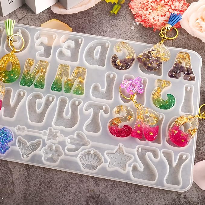 Actvty Alphabet Resin Mold, Reversed Alphabet Silicone Molds - Image 2