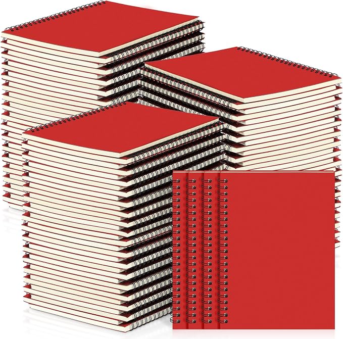 Yahenda 54 Pcs Spiral Notebook Bulk A5 Journal Lined 8.3'' x 5.5'' Writing by Yahenda