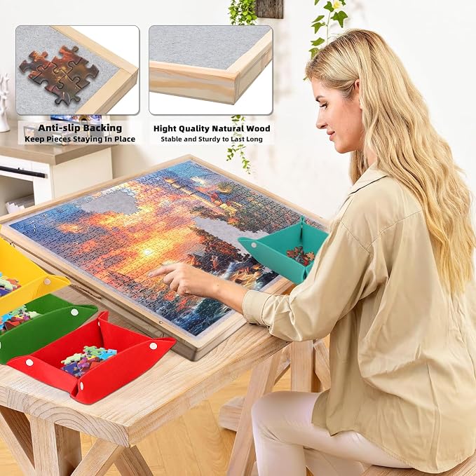 2 in 1 Rotating Tilting Puzzle Board - Image 4